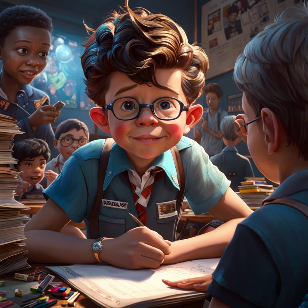 Alfred E. Neuman Classroom Portrait in 3D