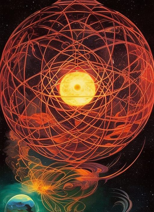 Elemental Energy Orb in Dark Fantasy Style