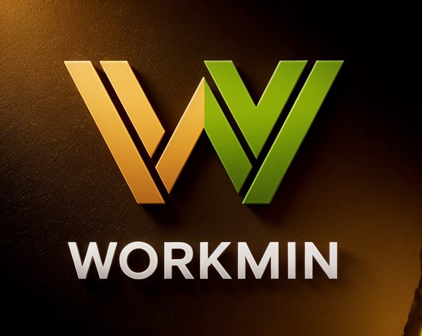 Elegant Gold and Green Mining Company Logo