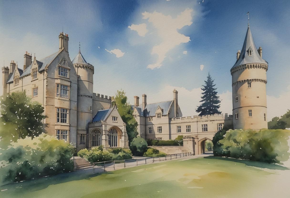 Horsley Towers: A Watercolor Painting