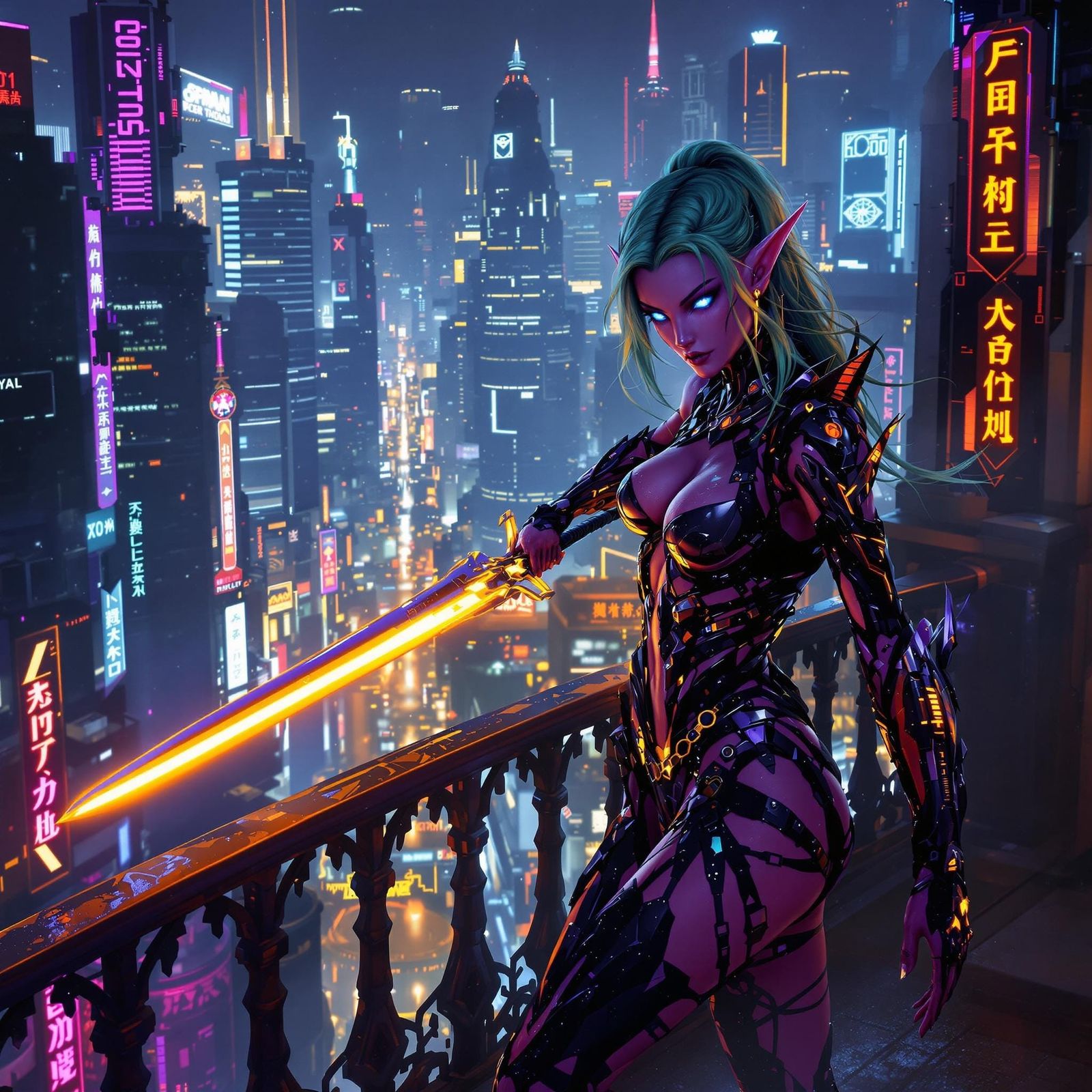 Cyberpunk Goddess of Darnassus