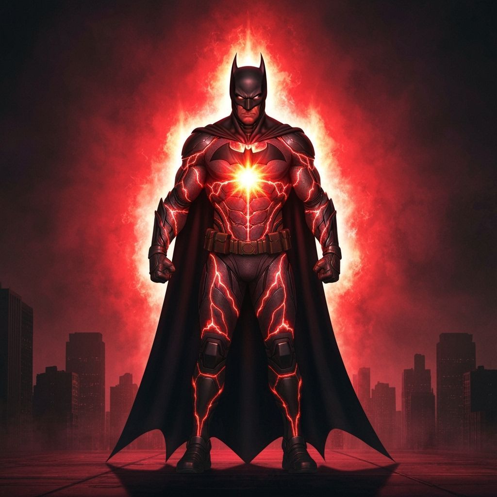 Batman Ascends: Divine Sun-Infused Nanosuit Concept Art