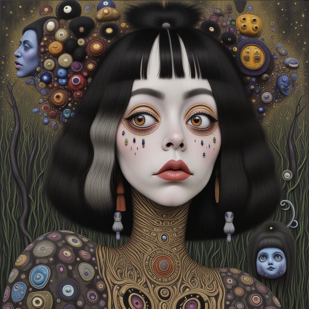 Glitch Portrait in Digital Art Style