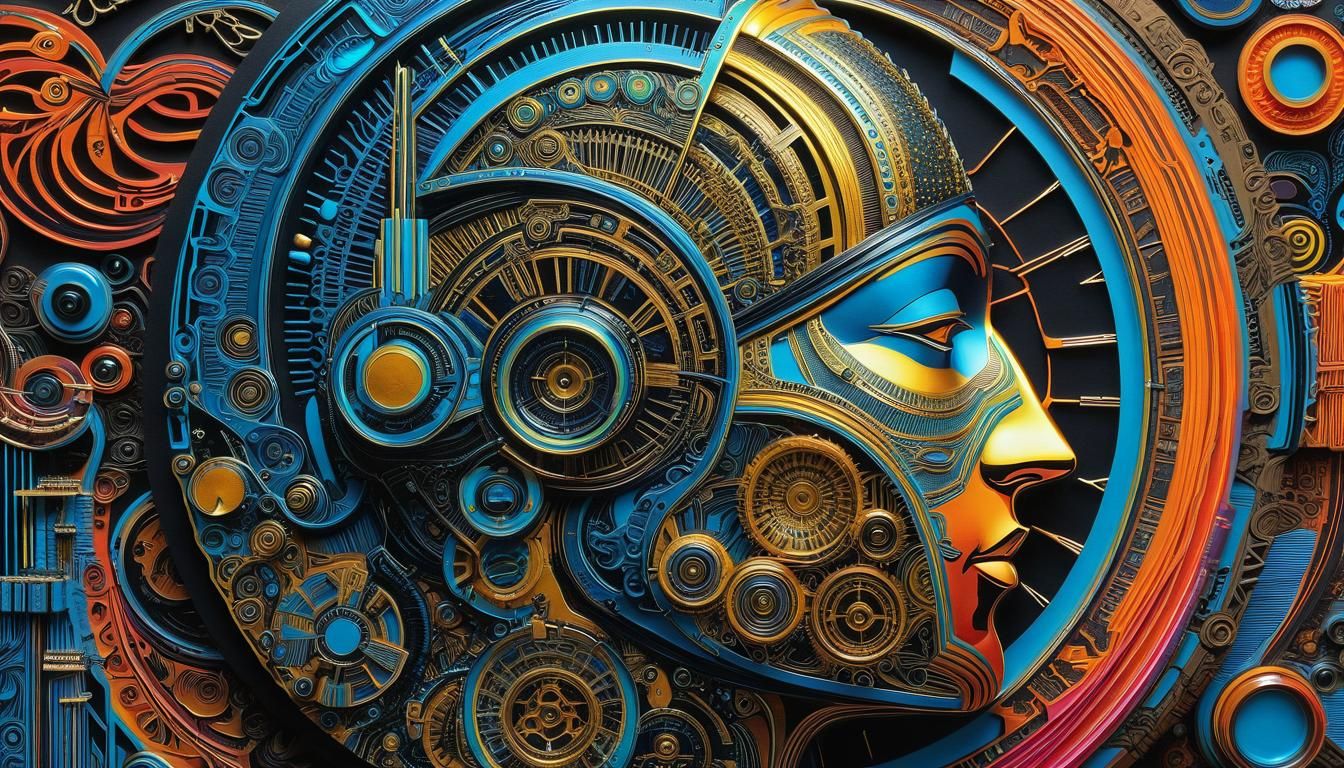 Machine Gods Emerge Through Mixed Media Art