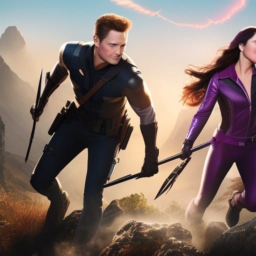 Romantic Concept Art of Kate Bishop and Clint Barton