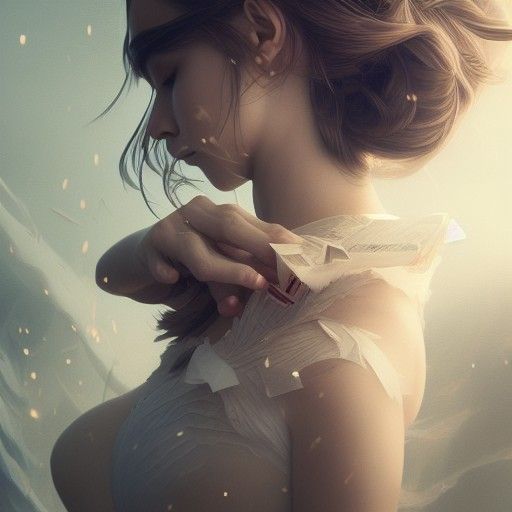 Elegant Jigsaw Digital Illustration in Hyper-Realistic Style