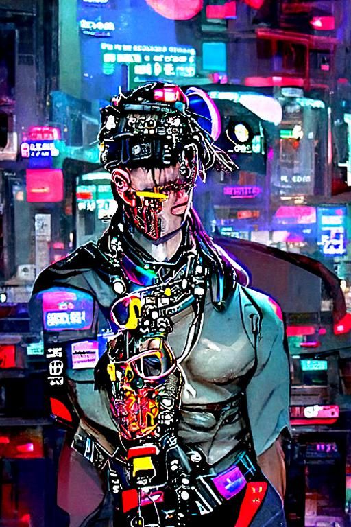 Cyberpunk Cyborg Illustration