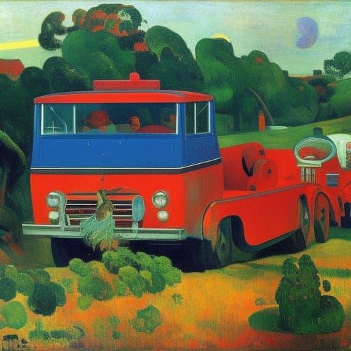 Joyful Departure Inspired by Barlach, Gauguin, Serebriakova