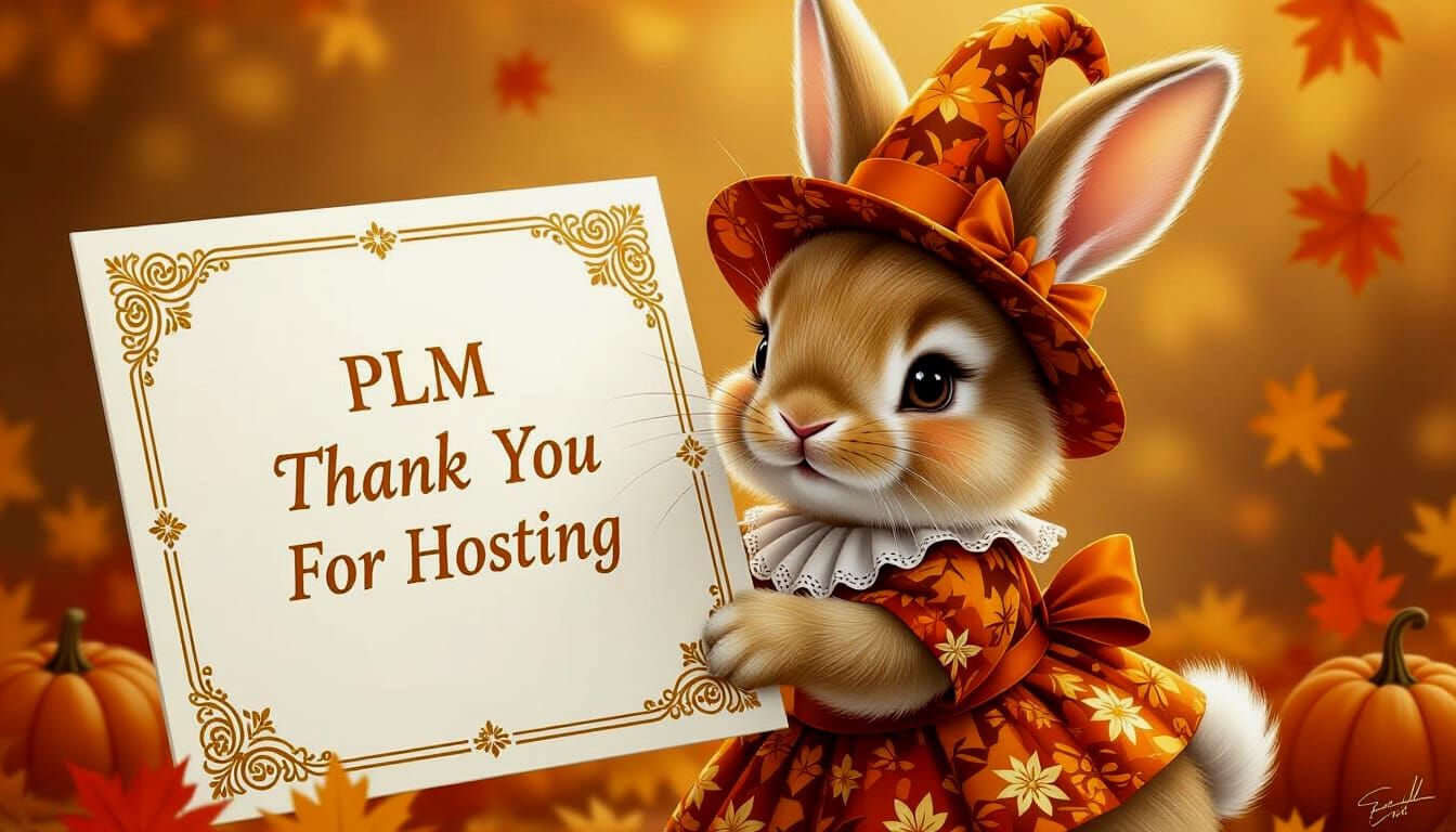 Adorable Thanksgiving Bunny in Art Deco Style