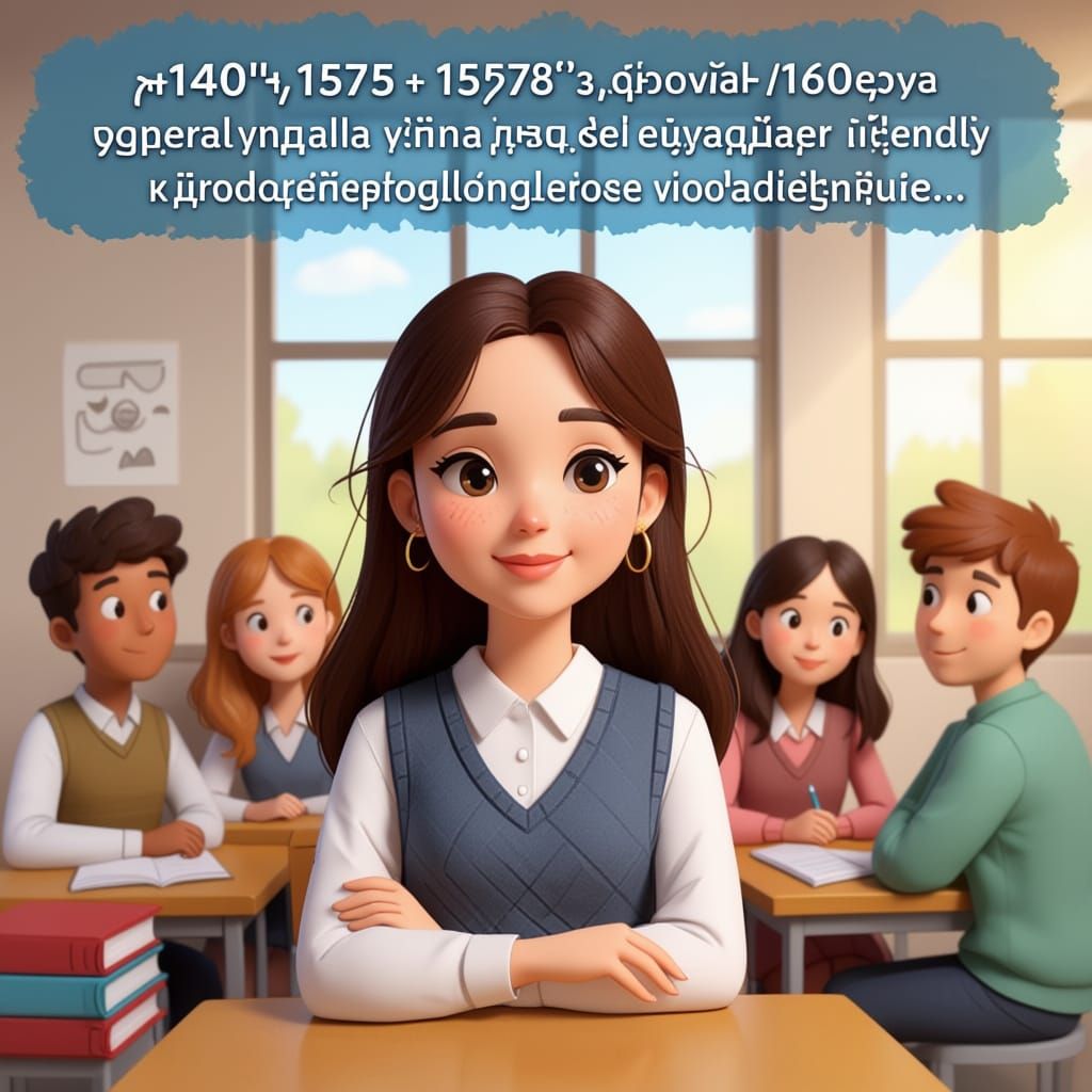 Shy Student Dreams of Distinction in Watercolor Style