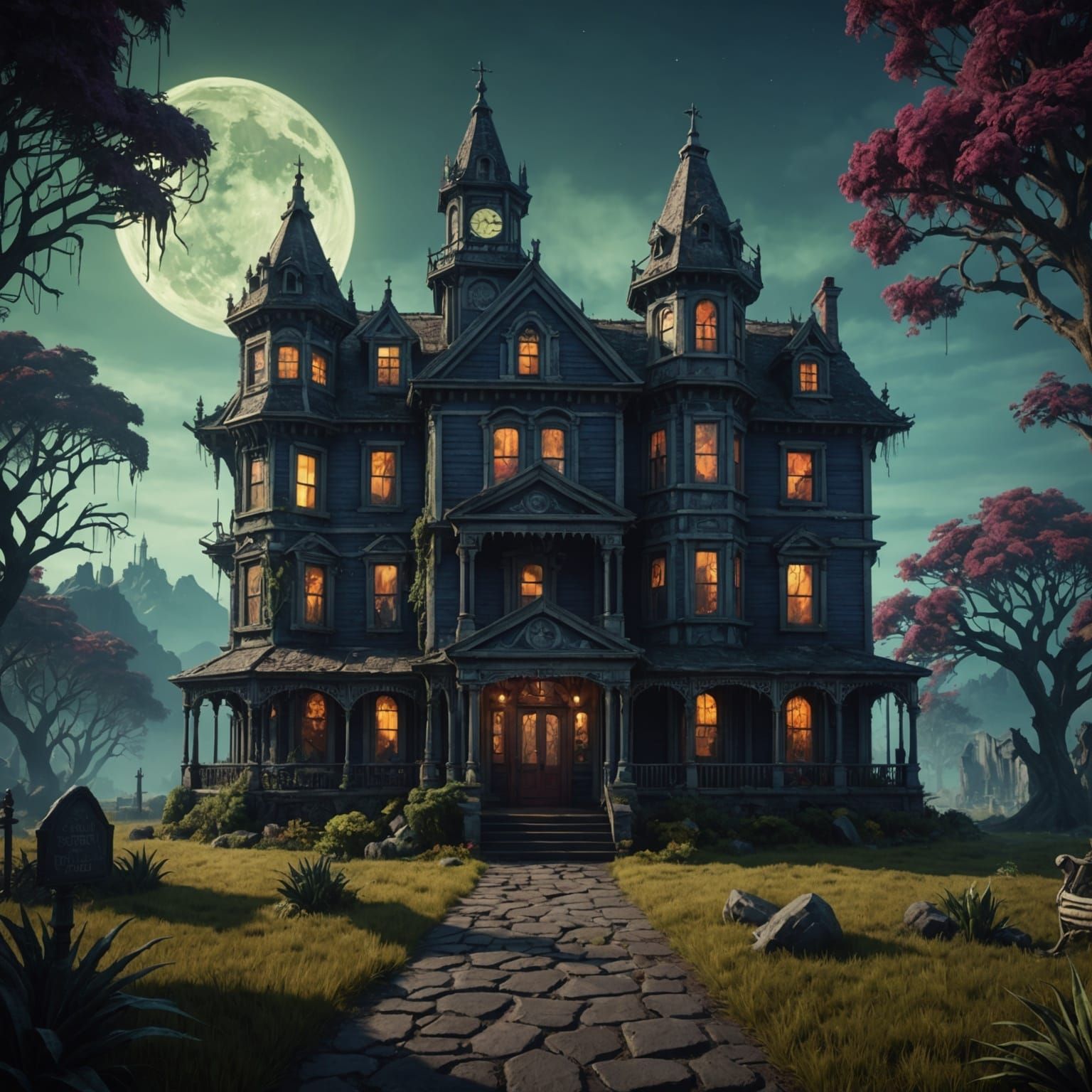 Angry Beetlejuice: Detailed Matte Painting