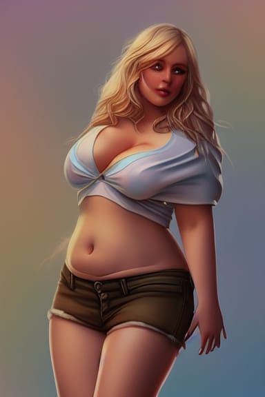 Stunning Portrait of a Beautiful Woman with Wavy Hair