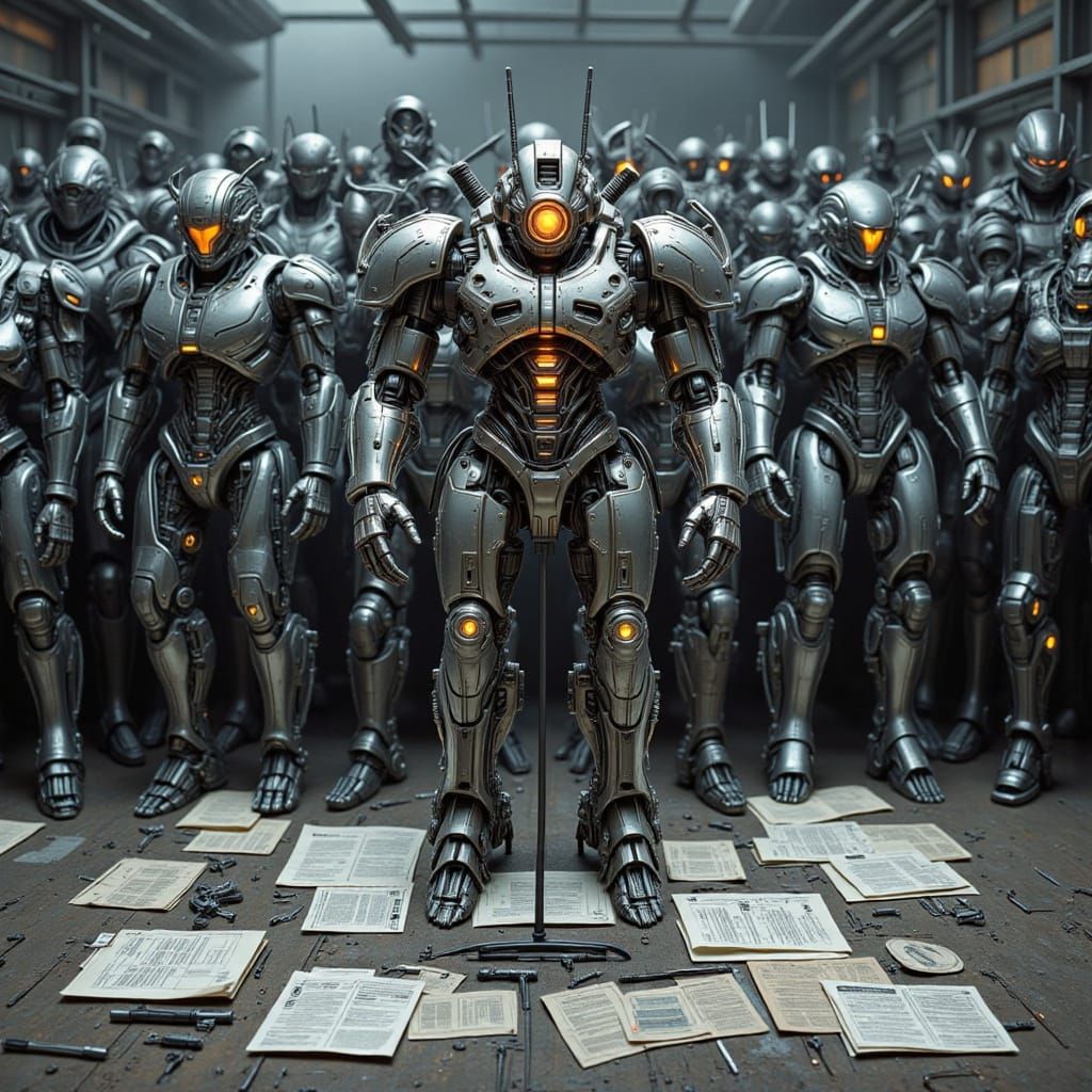 Used Armored Mech Suits Sales Lot