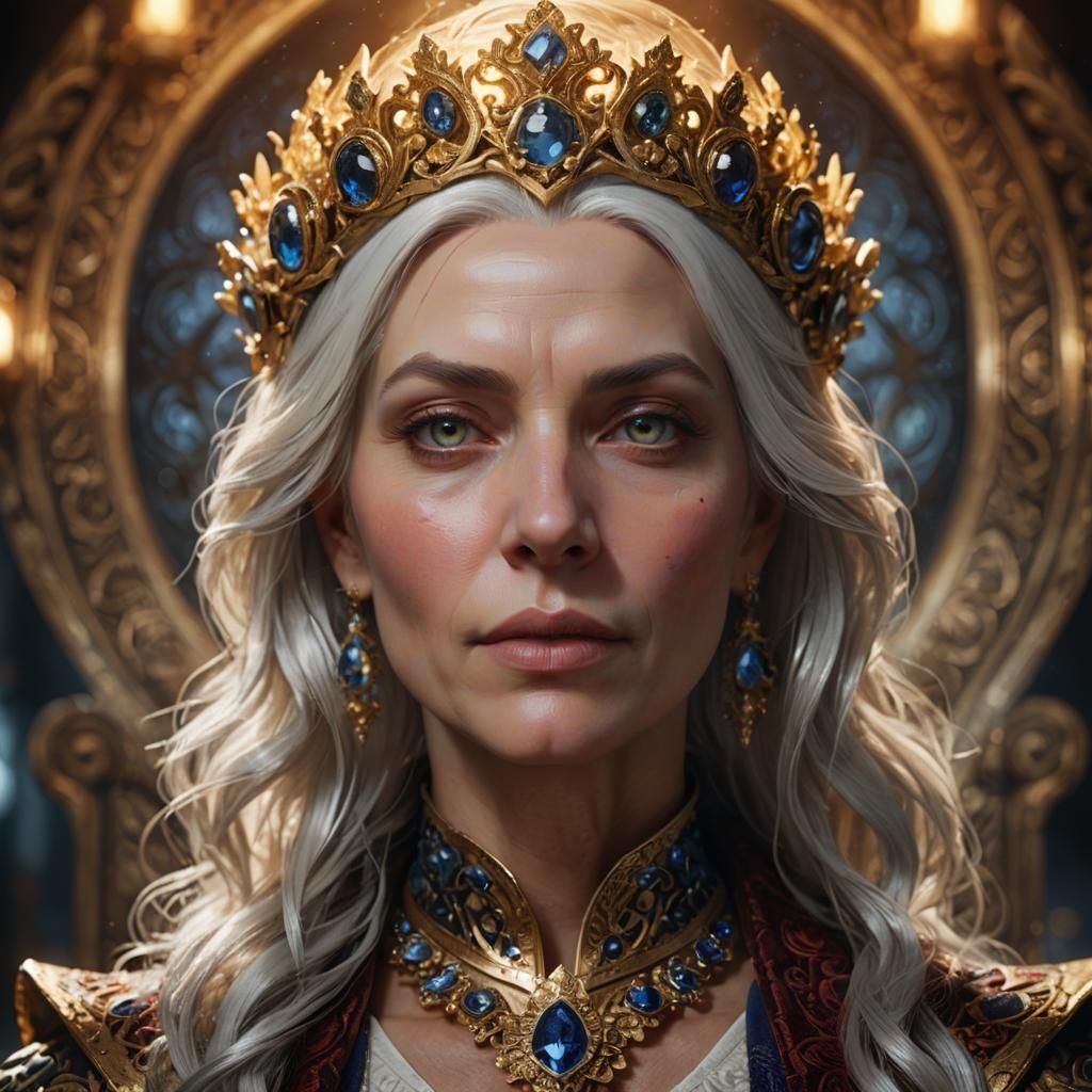 Empress Celine Portrait in Hyperdetailed Digital Art