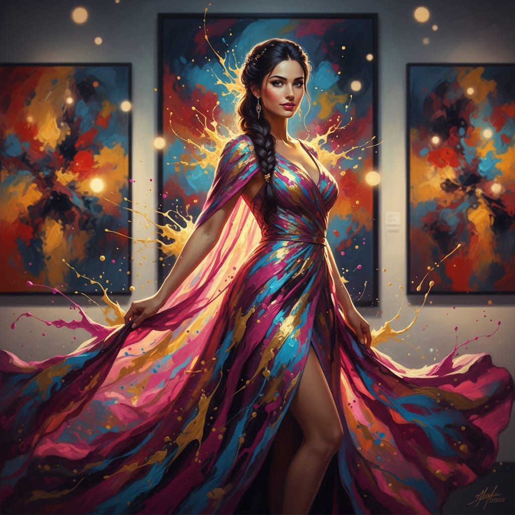 The artist and her art