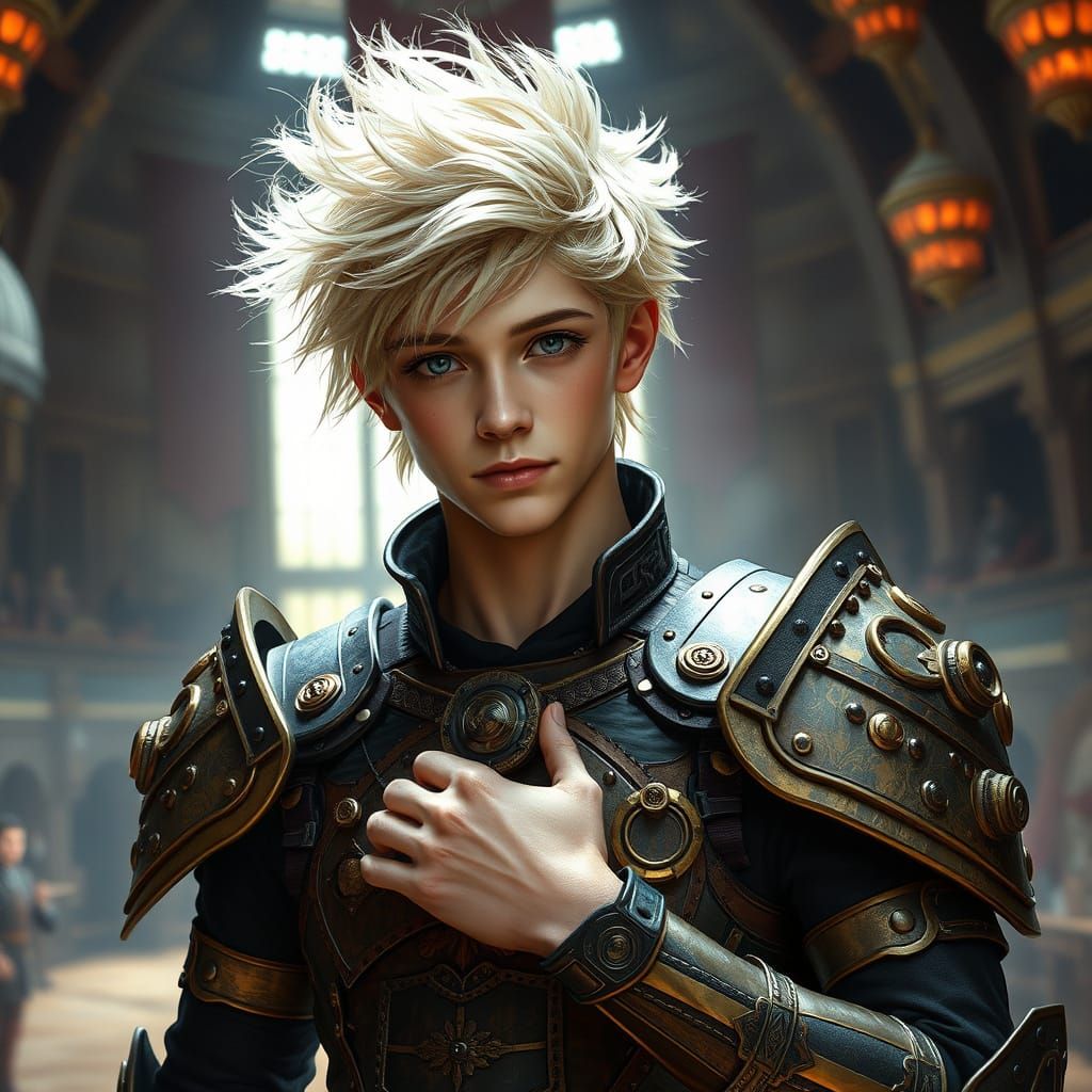 Steampunk Artificer in Victorian Arena, Digital Art