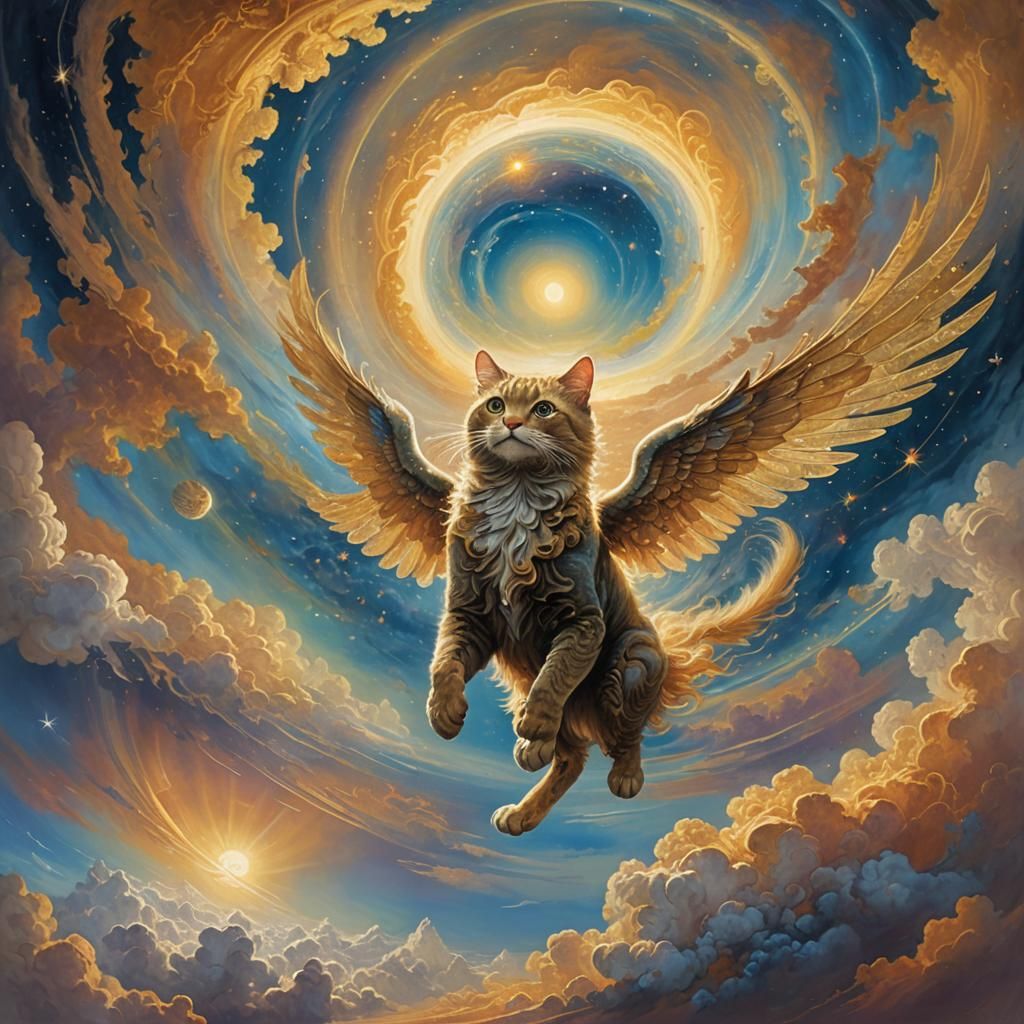 A cat with wings