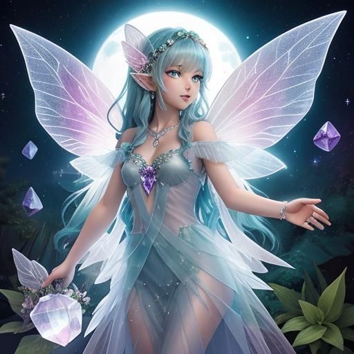 Fluorite Crystal Fairy Art