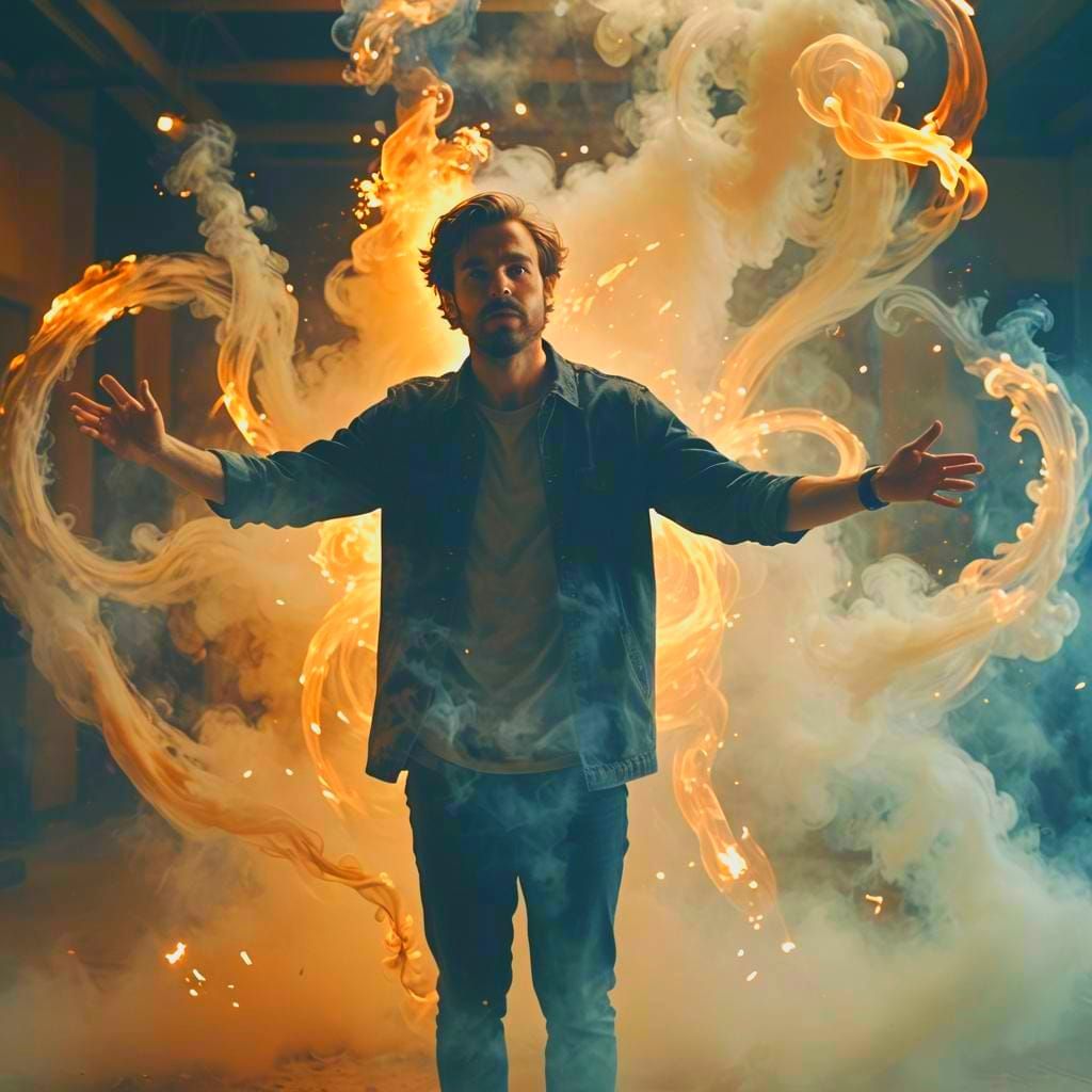 Dramatic Cinematic Still with Motion Blur