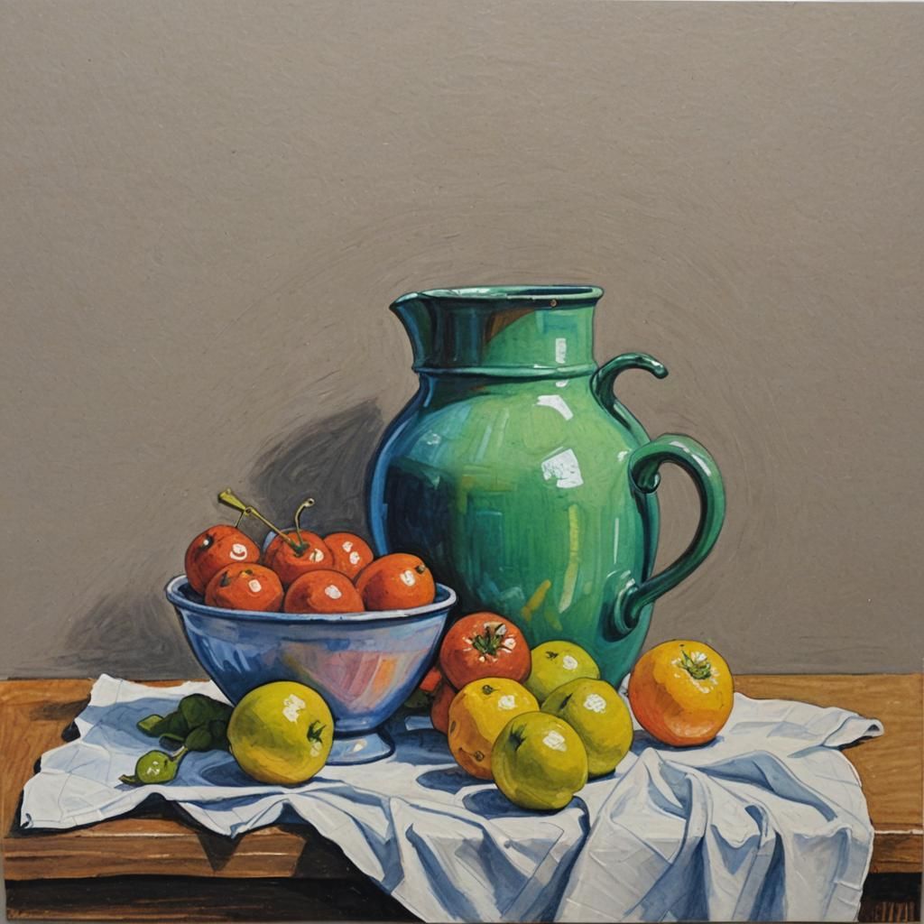 Oil Pastel Still Life: Vivid and Textured