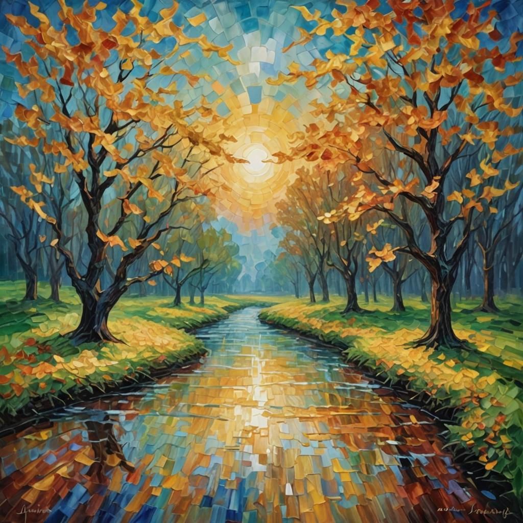 Melancholic Winds: An Expressionist Oil Painting