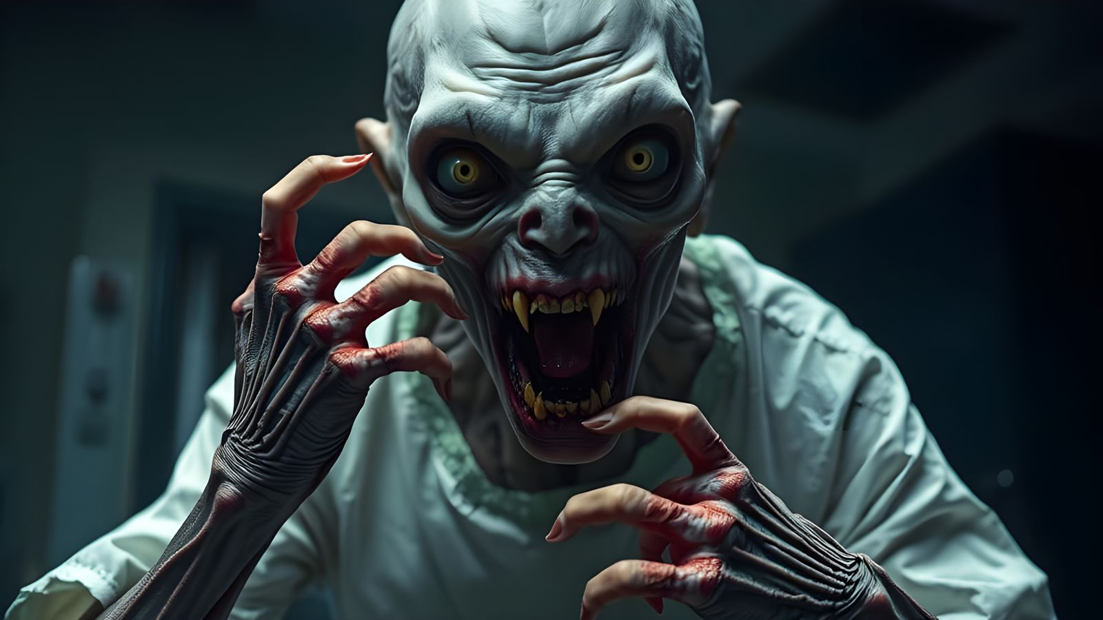 Terrifying Uncanny Valley Creature in Hyperrealism