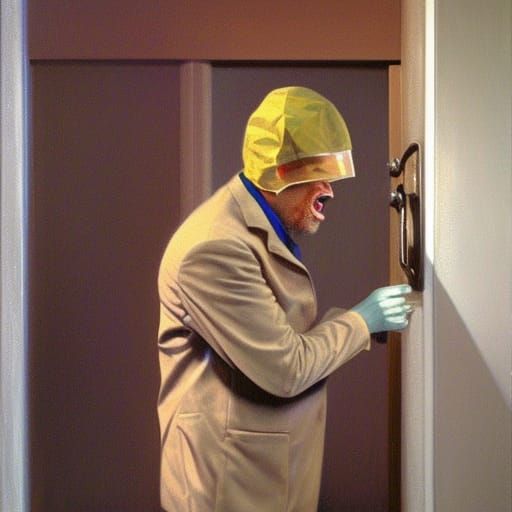 Neurosurgeons at Paranoia's Door: Oil Painting