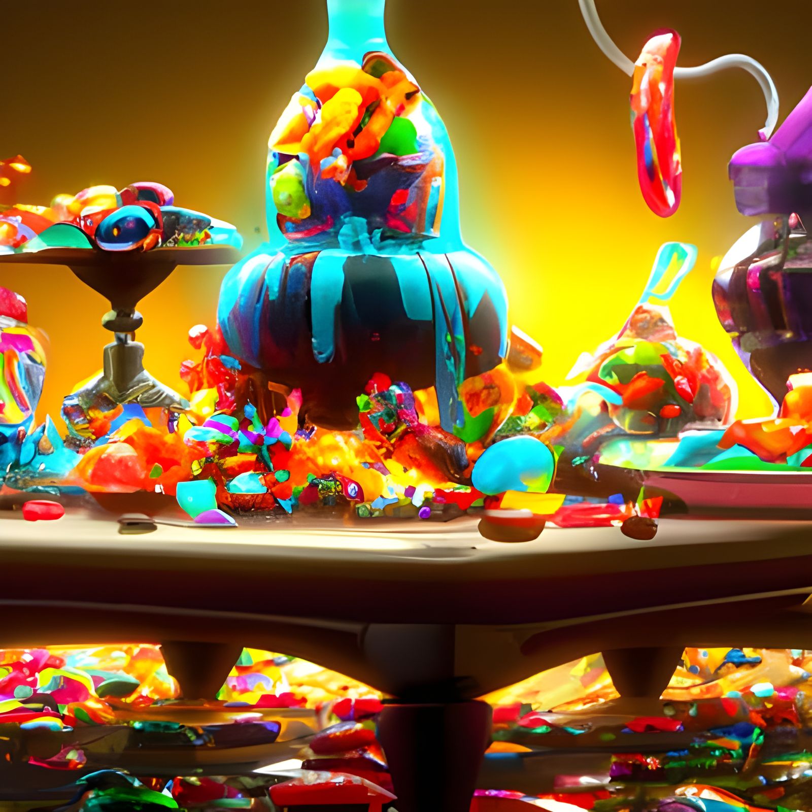 Jellybean Table Concept Art in 8K Resolution