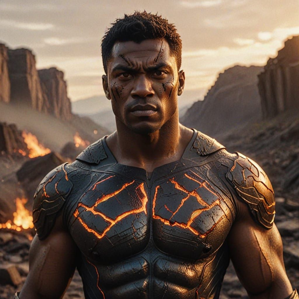 Magma Superhero Film Still on Battlefield