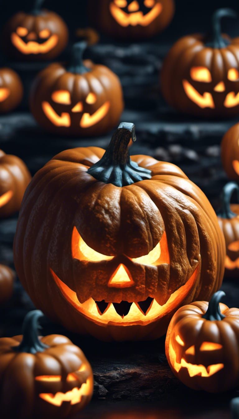 Spooky Jack-o'-Lantern in Detailed Matte Painting