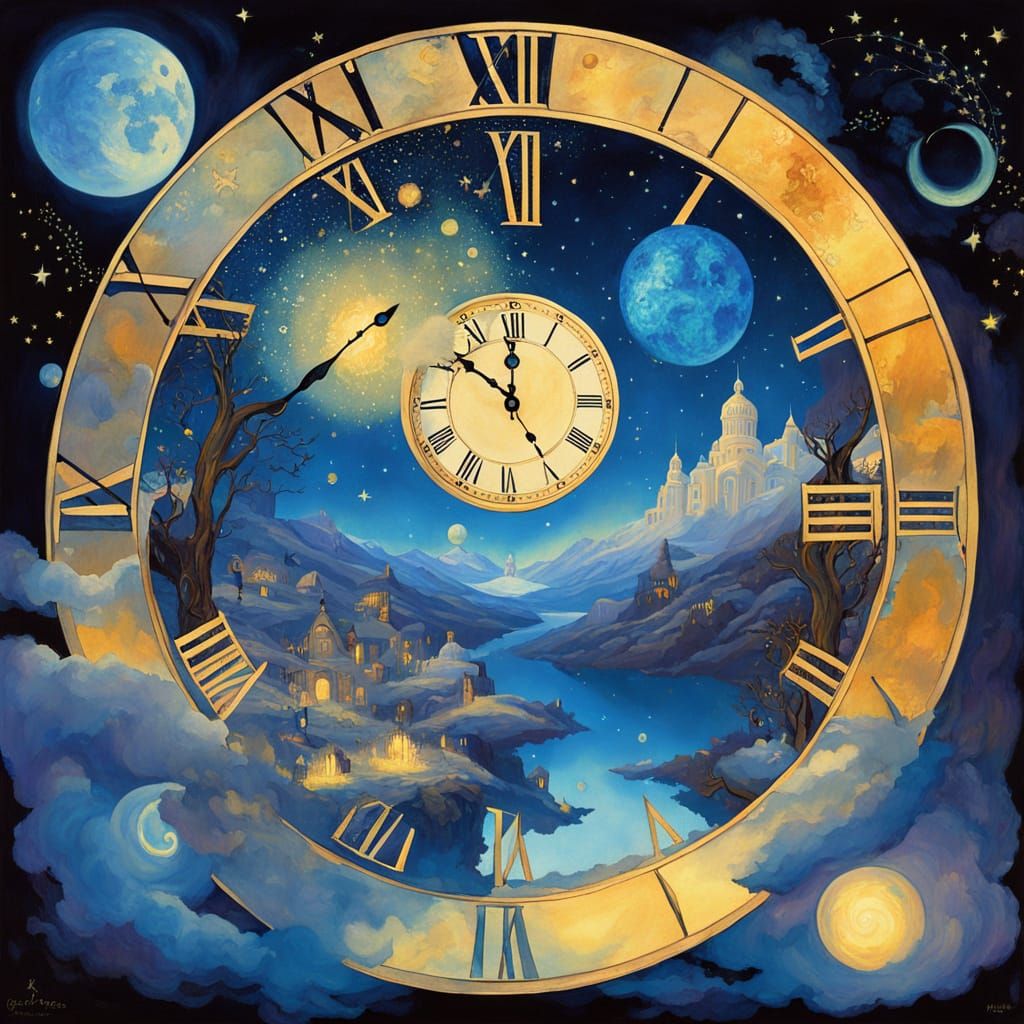 Haunted New Year's Ghost Ball in Maxfield Parrish Style