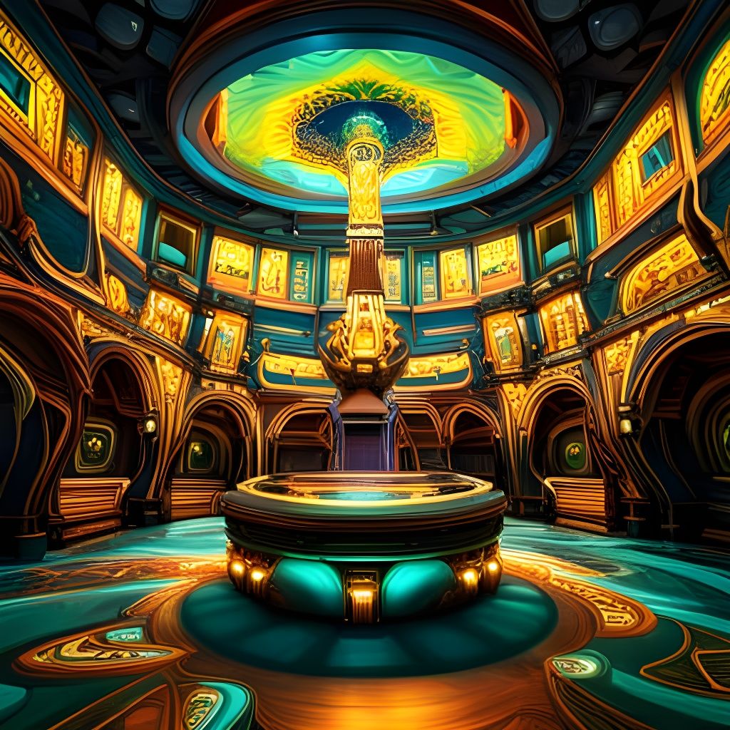 Psychedelic Alien Cityscape at Night