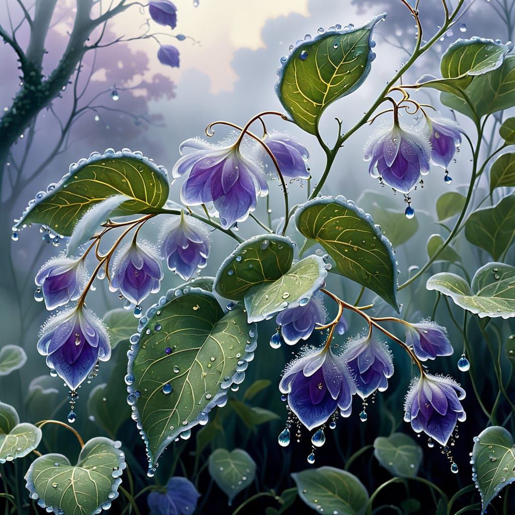 Radiant Delicate Bloom in Whimsical Gold Accents