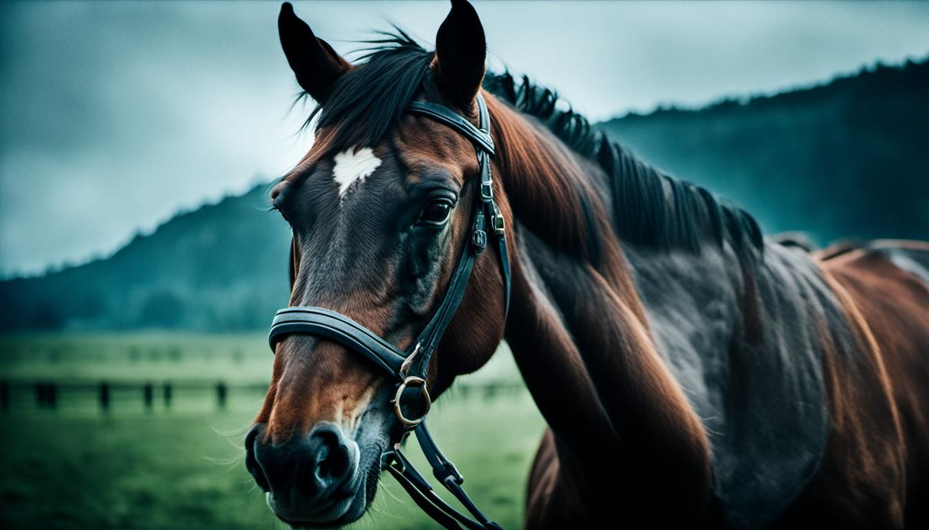 Dramatic Close-Up of a Horse in Cinematic Style