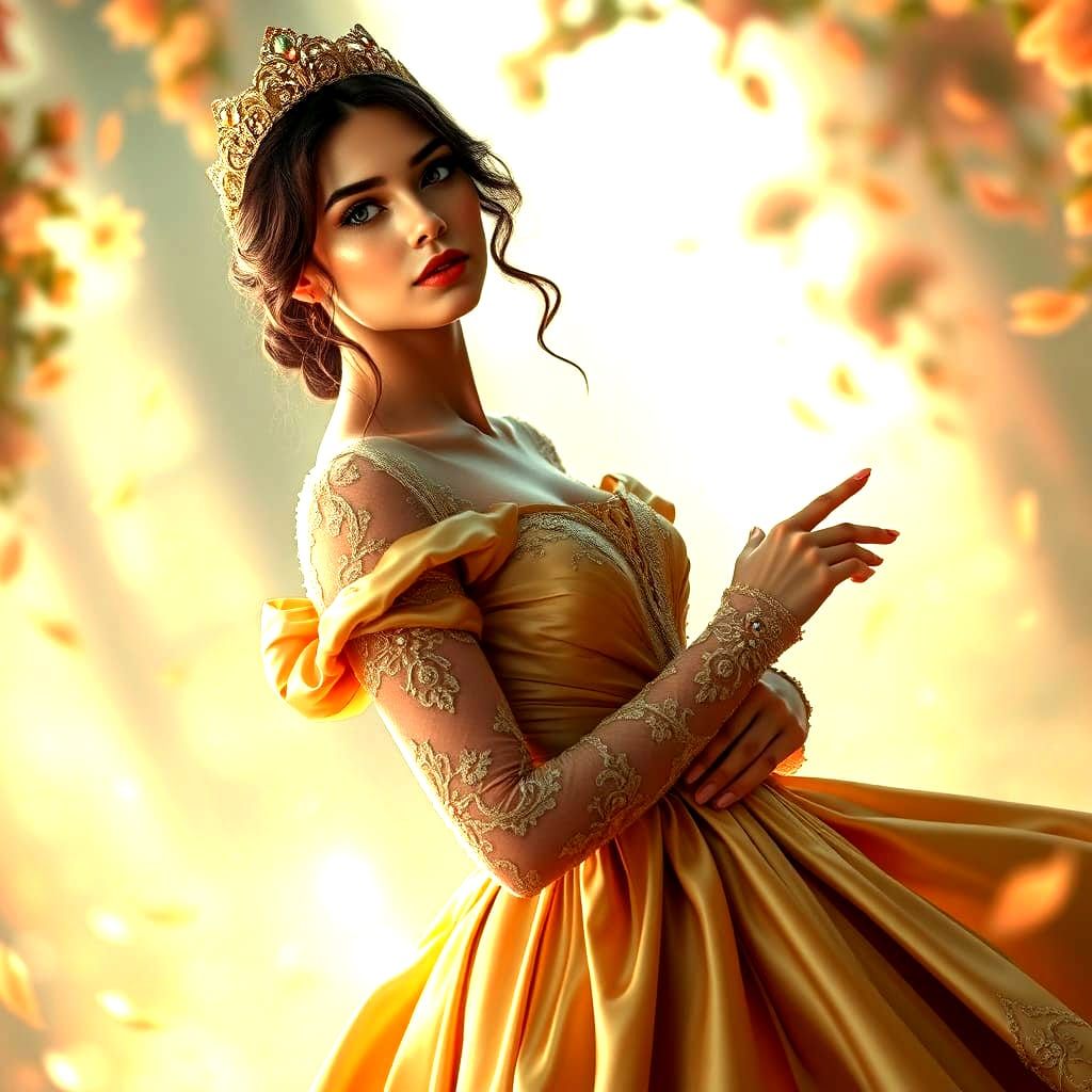 Ethereal Honey and Green Diamond Wedding Portrait in Fantasy...