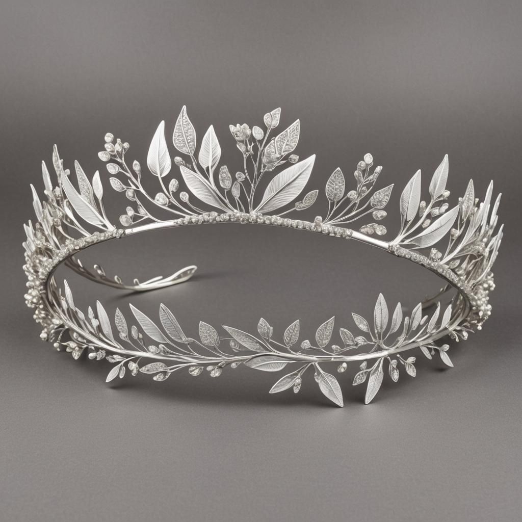 Luxurious Silver Tiara Inspired by Bird of Paradise
