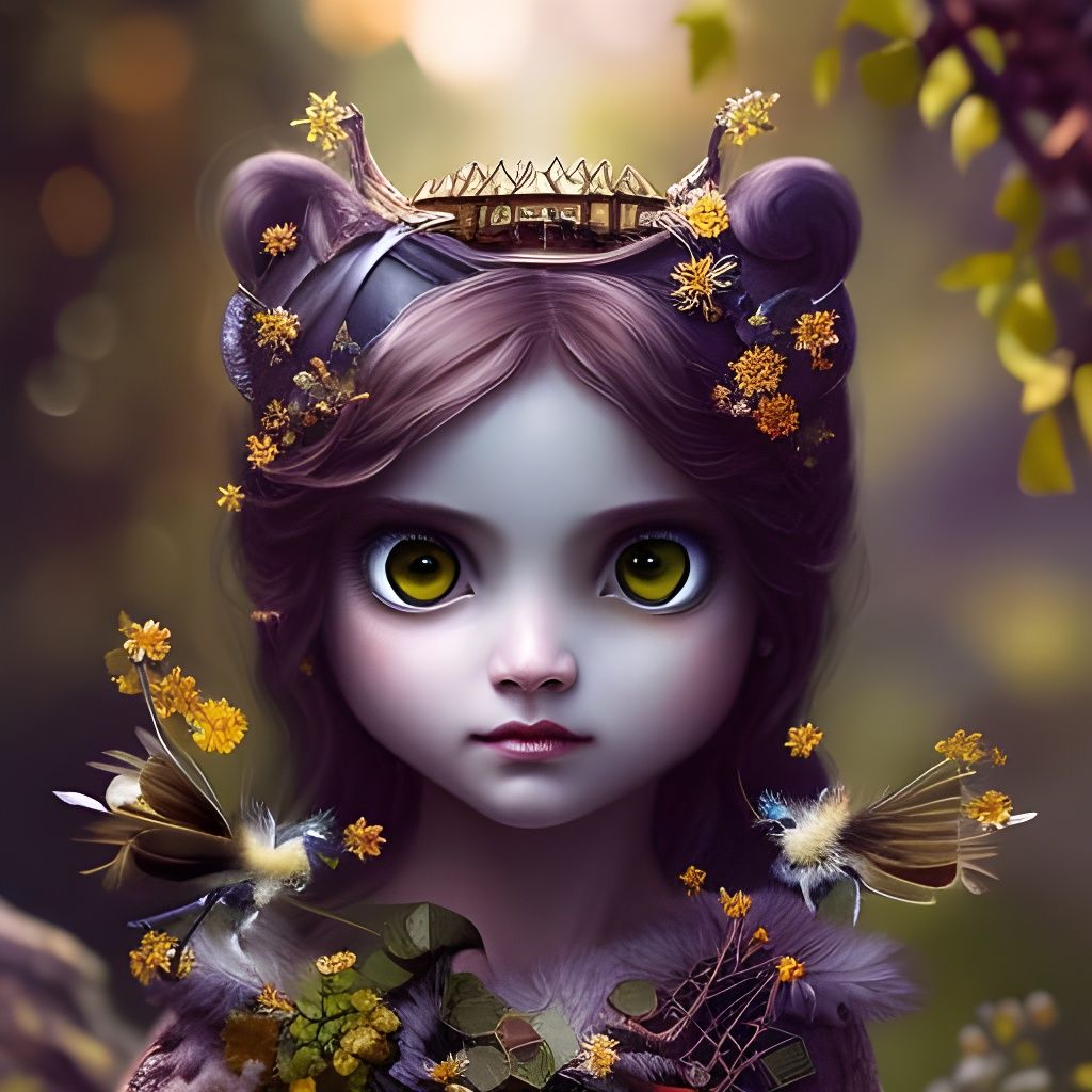 Filigree Gremlin Portrait in Faerie Circle