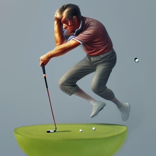 Humanoid Golf Ball Hybrid: Fantasy Concept Art