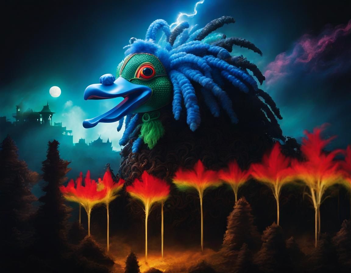 Rastafarian Rubber Duck and City Destroying Caterpillar