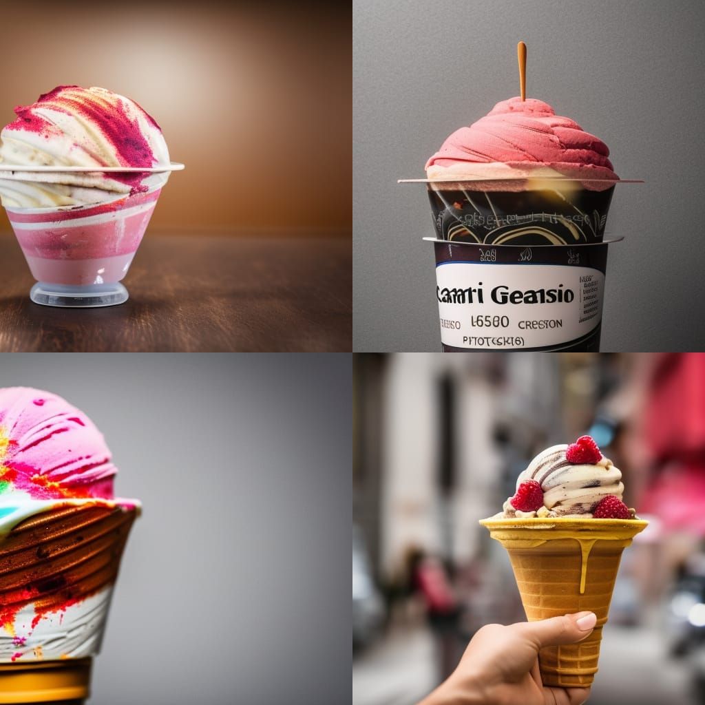 Delicious Gelato Close-Up: Professional Food Photography