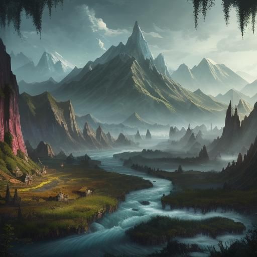 Fantasy Wasteland Reclaimed: Detailed Matte Painting