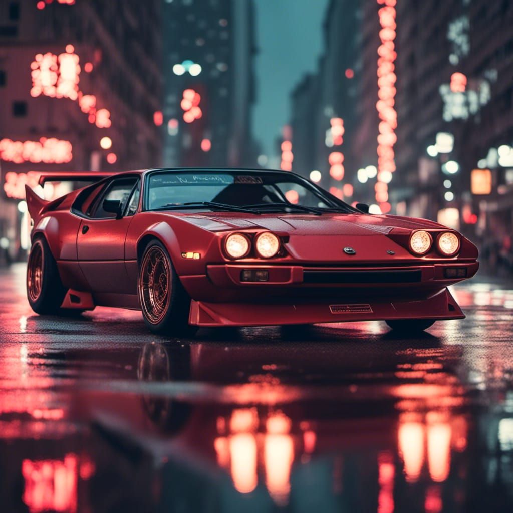 Wide Body Detomaso Pantera GTS in Retro Style