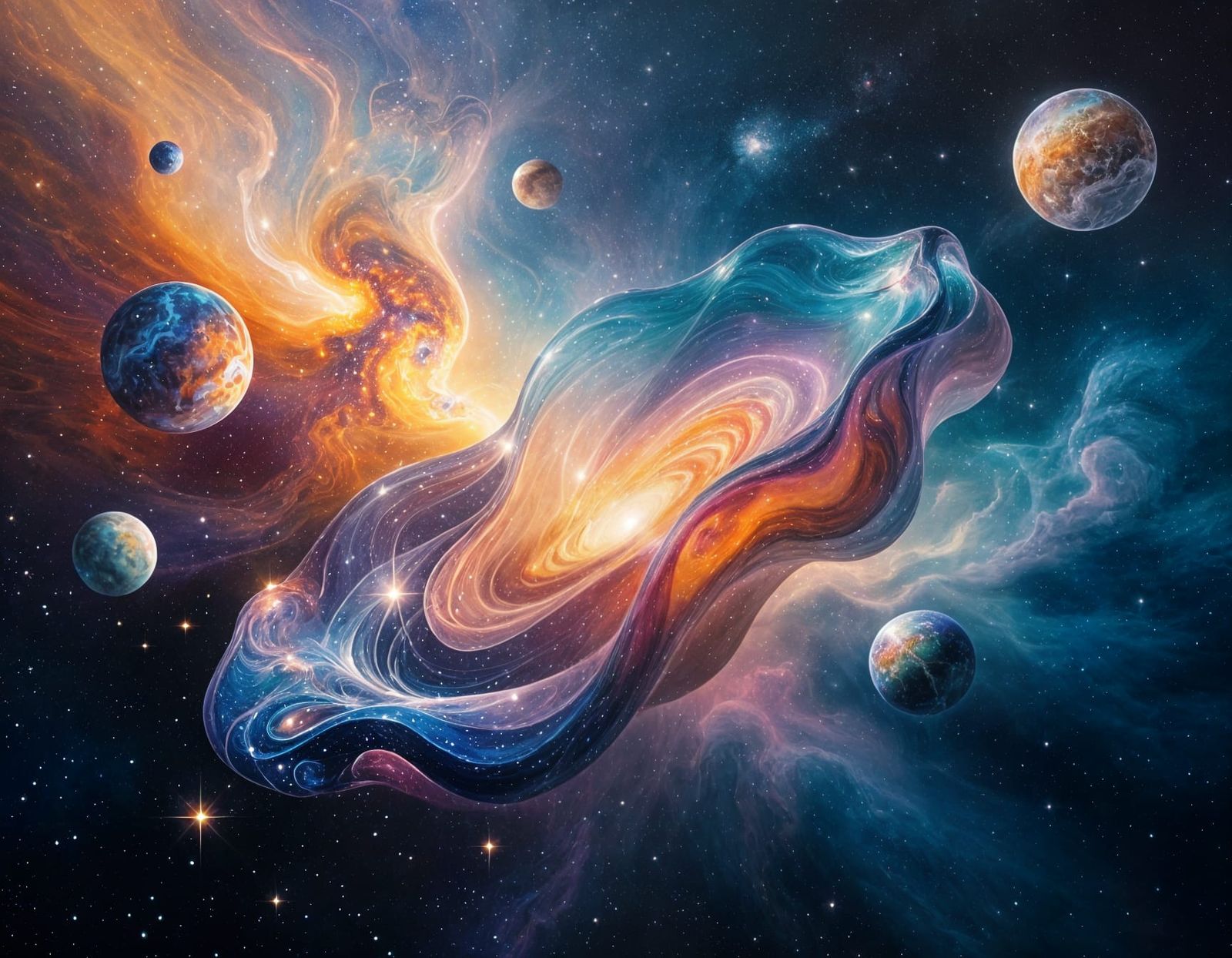 Galactic Glass Nebula: A Cosmic Masterpiece