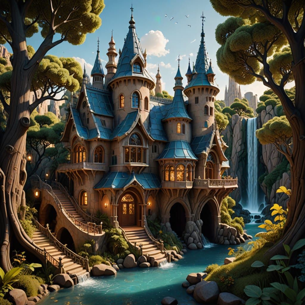 Gaudí-Inspired House: A Maximalist Digital Masterpiece