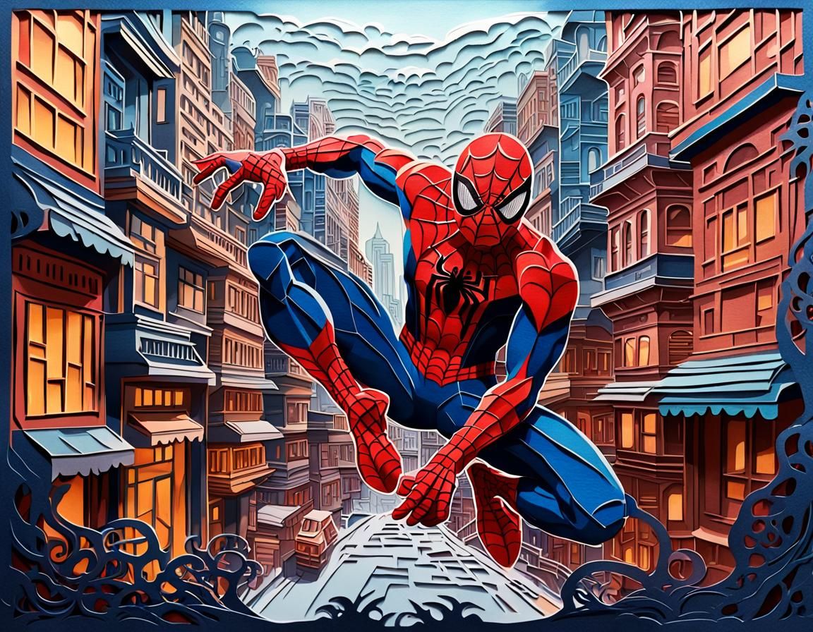 spiderman action scene