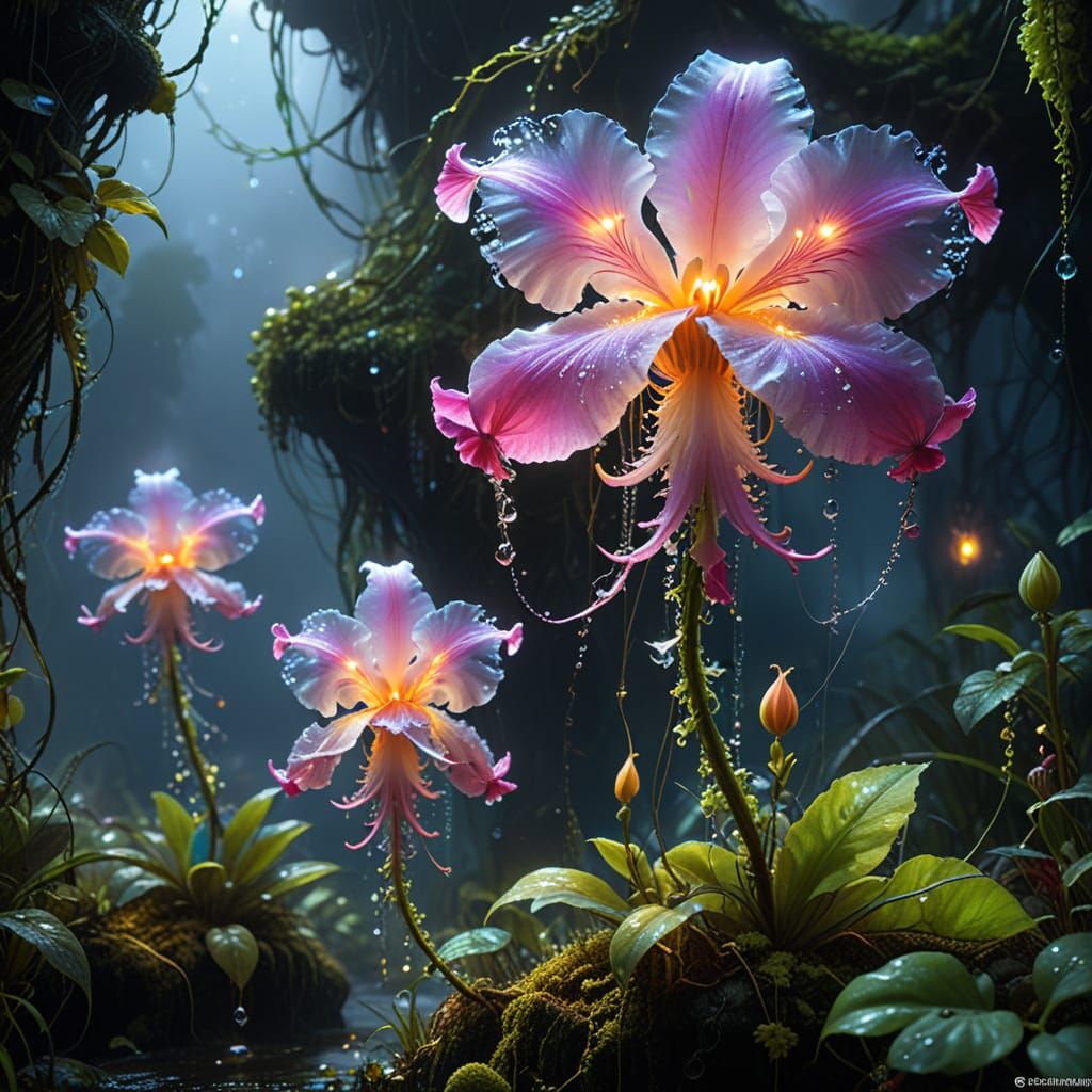 Whispering Enchanted Bloom in Deep Fantasy