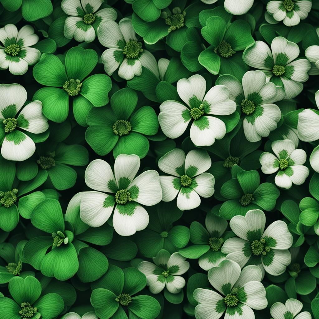 St. Patrick's Day Flower with Intricate Details