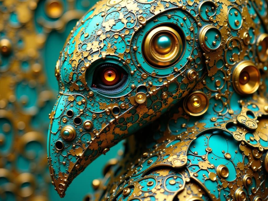 Steampunk Gentleman in Celtic Pattern, Detailed Texture