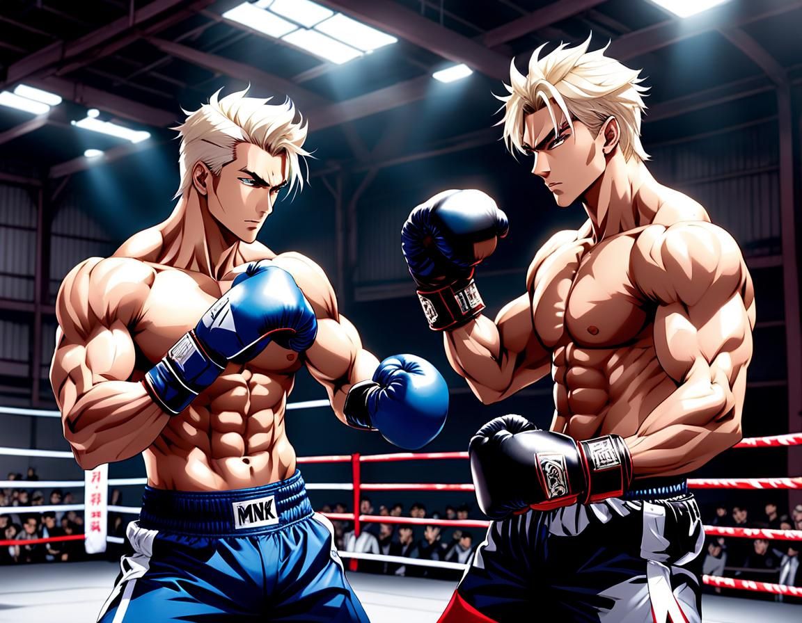 Anime Style Boxing Match in Warehouse