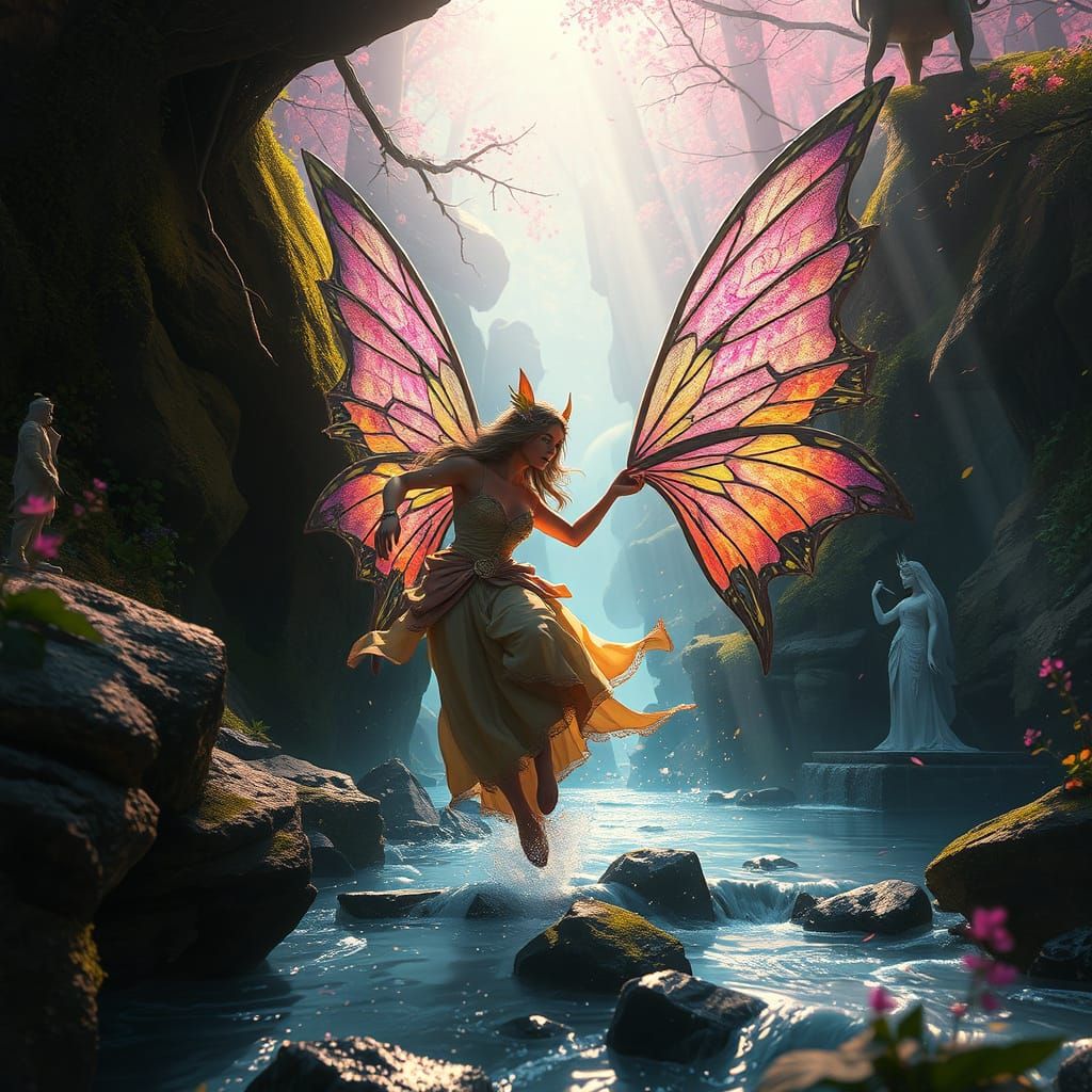 Fairy Washing Clothes of the Dying in Dark Fantasy Stream